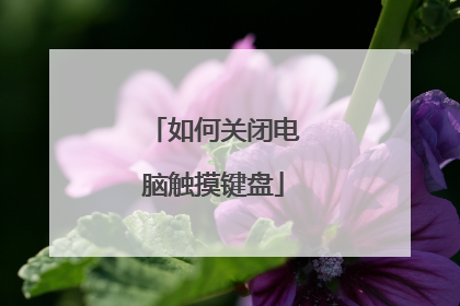 如何关闭电脑触摸键盘
