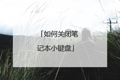 如何关闭笔记本小键盘