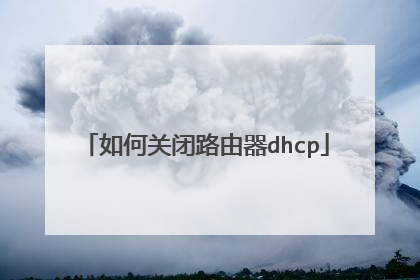 如何关闭路由器dhcp