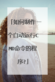 如何制作一个自动运行CMD命令的程序?