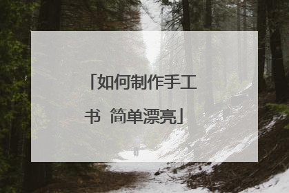 如何制作手工书 简单漂亮