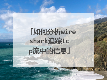 如何分析wireshark追踪tcp流中的信息