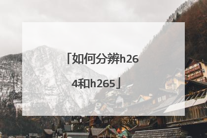 如何分辨h264和h265