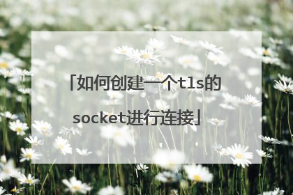 如何创建一个tls的socket进行连接