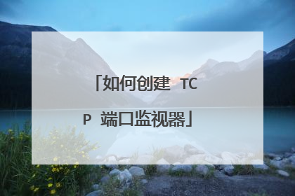 如何创建 TCP 端口监视器