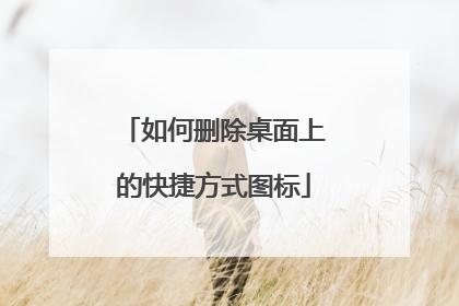 如何删除桌面上的快捷方式图标