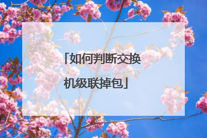 如何判断交换机级联掉包