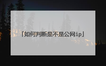 如何判断是不是公网ip
