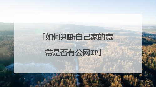 如何判断自己家的宽带是否有公网IP