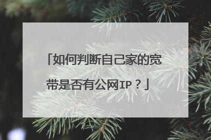 如何判断自己家的宽带是否有公网IP？