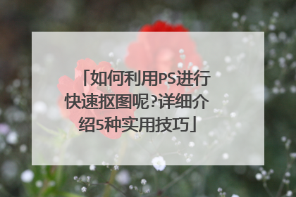 如何利用PS进行快速抠图呢?详细介绍5种实用技巧