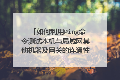 如何利用Ping命令测试本机与局域网其他机器及网关的连通性 分别举出命