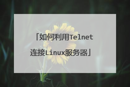 如何利用Telnet连接Linux服务器