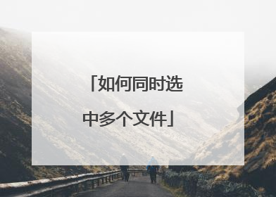 如何同时选中多个文件