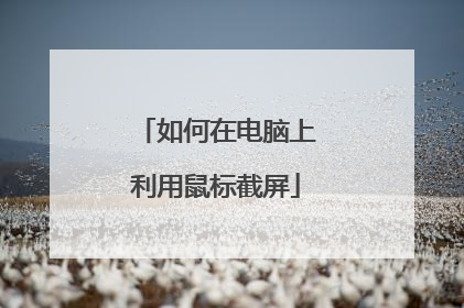 如何在电脑上利用鼠标截屏