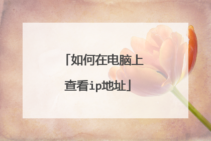 如何在电脑上查看ip地址