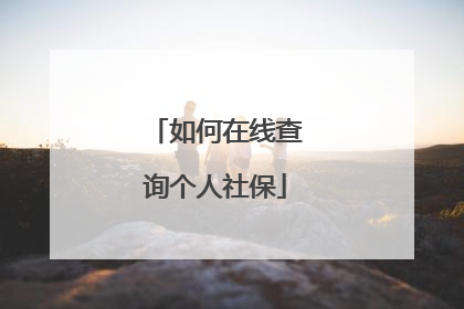 如何在线查询个人社保