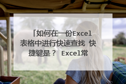 如何在一份Excel表格中进行快速查找 快捷键是？ Excel常用快捷键有哪些？