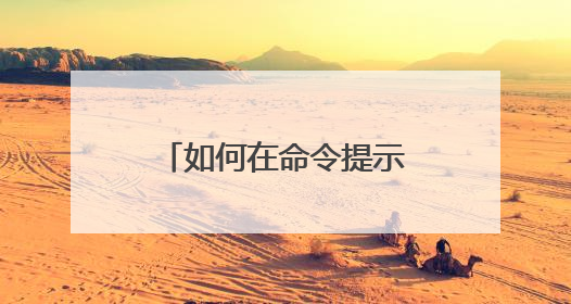 如何在命令提示符中添加命令