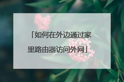 如何在外边通过家里路由器访问外网