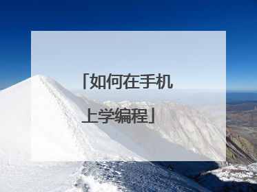 如何在手机上学编程