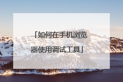 如何在手机浏览器使用调试工具