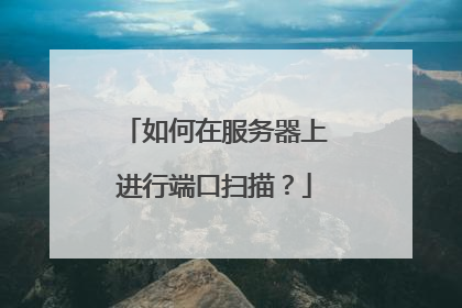 如何在服务器上进行端口扫描?