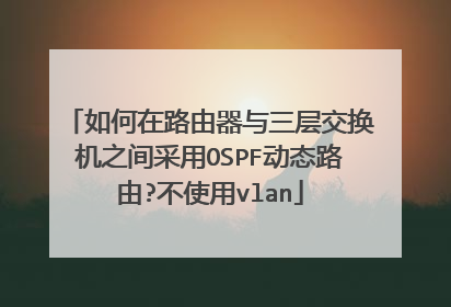 如何在路由器与三层交换机之间采用OSPF动态路由?不使用vlan