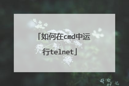 如何在cmd中运行telnet