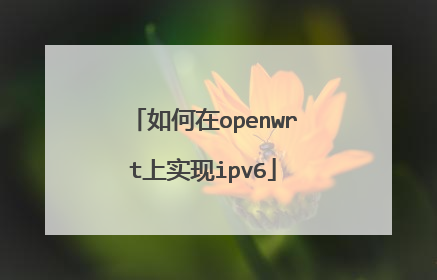 如何在openwrt上实现ipv6