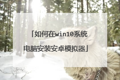 如何在win10系统电脑安装安卓模拟器