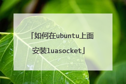 如何在ubuntu上面安装luasocket