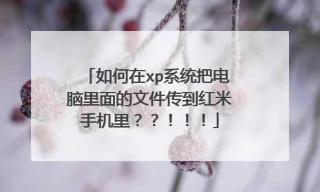 如何在xp系统把电脑里面的文件传到红米手机里??!!!