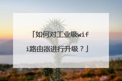 如何对工业级wifi路由器进行升级？