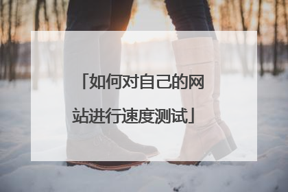 如何对自己的网站进行速度测试