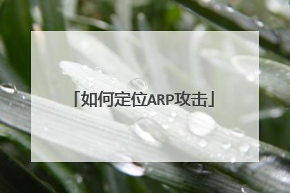 如何定位ARP攻击