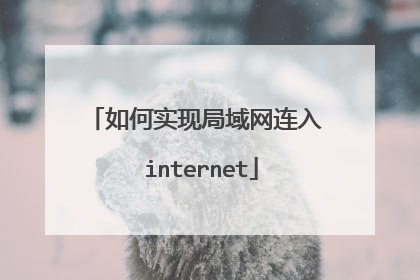 如何实现局域网连入 internet