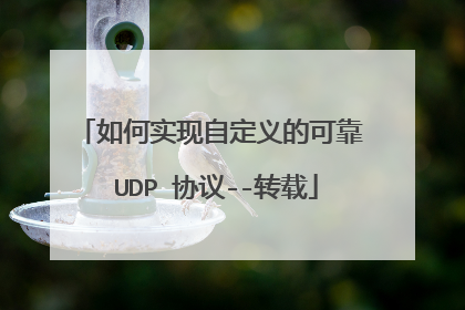 如何实现自定义的可靠 UDP 协议--转载