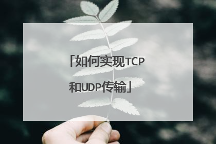 如何实现TCP和UDP传输