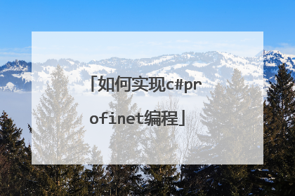 如何实现c#profinet编程
