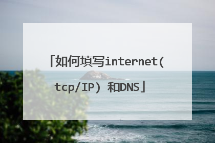 如何填写internet(tcp/IP) 和DNS