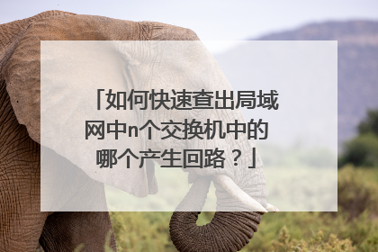 如何快速查出局域网中n个交换机中的哪个产生回路?