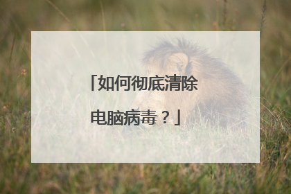 如何彻底清除电脑病毒?