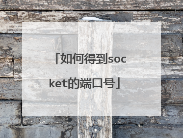 如何得到socket的端口号