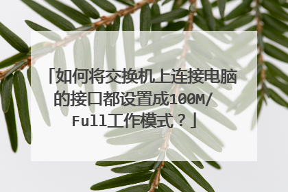如何将交换机上连接电脑的接口都设置成100M/Full工作模式?