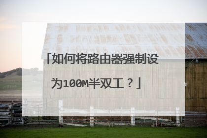 如何将路由器强制设为100M半双工?