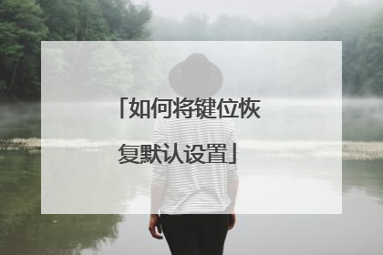 如何将键位恢复默认设置