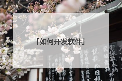如何开发软件