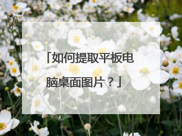 如何提取平板电脑桌面图片?