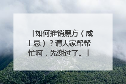 如何推销黑方（威士忌）？请大家帮帮忙啊，先谢过了。